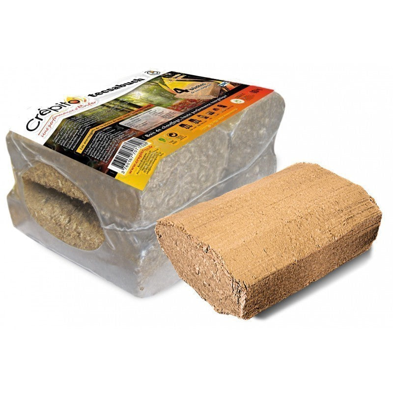 BUCHES DE BOIS COMPRESSE TECSABUCH CREPITO (PALETTE DE 1T)